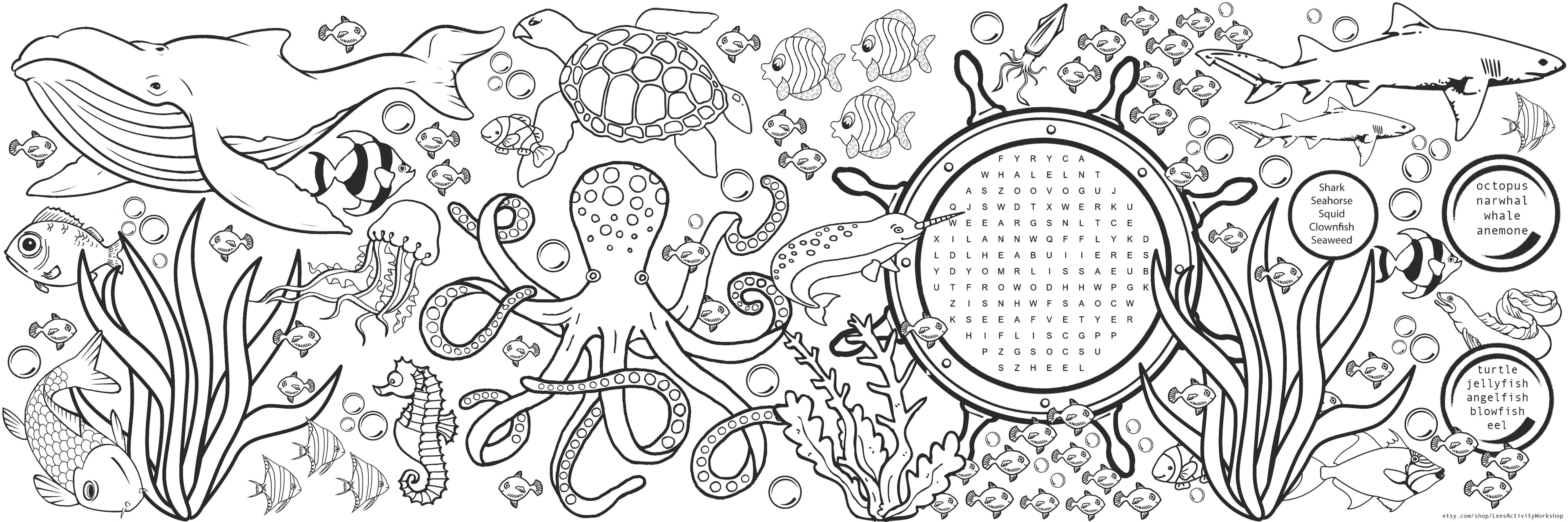 Under The Sea - Wordsearch
