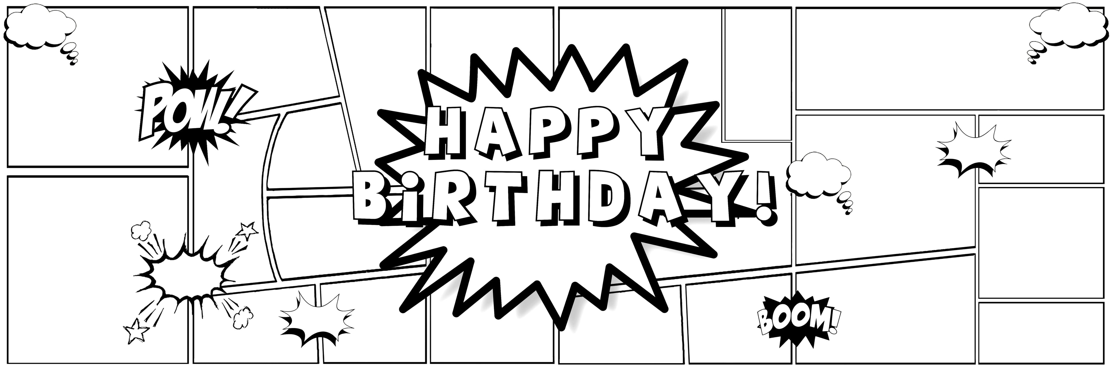Comic Book Birthday - Blank