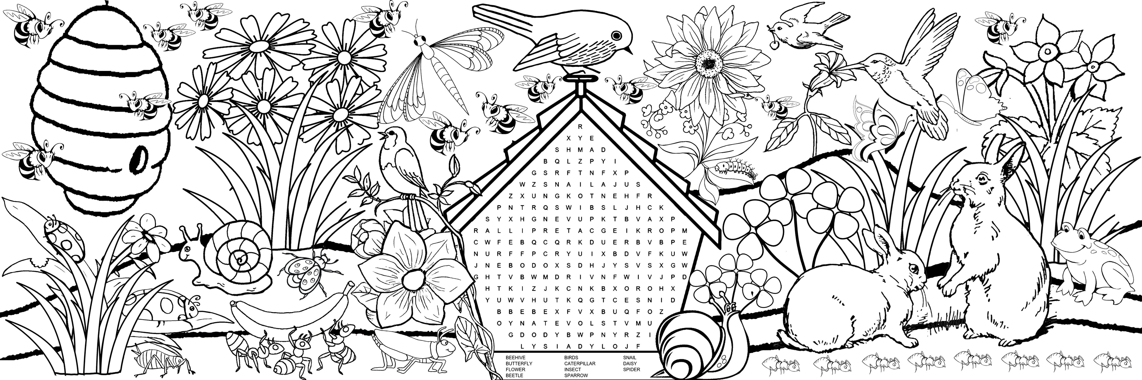 Springtime with wordsearch